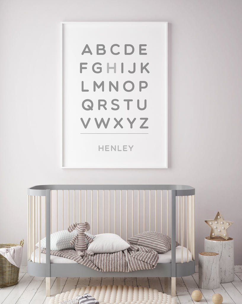 Digital Print Customized Alphabet - The Urban Nursery