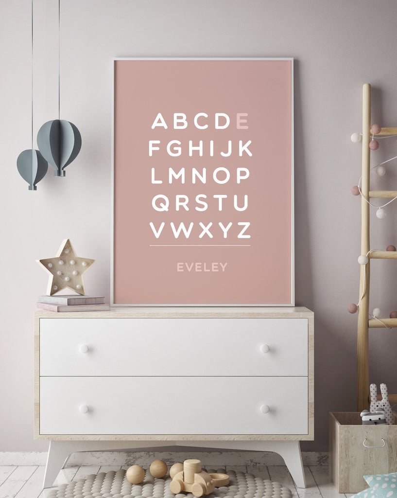 Customized Alphabet Bold 12x16 Art Print