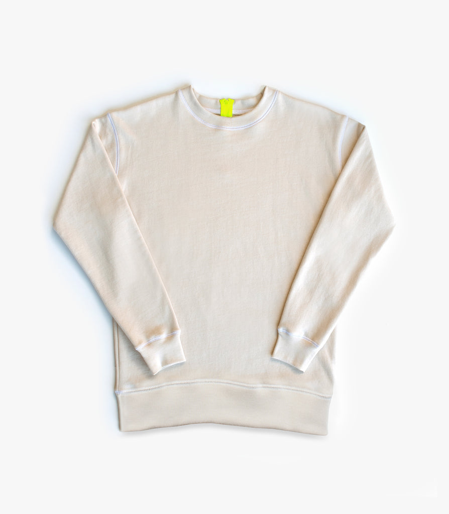 Adult Zip Back Sweater in Cream/Yellow
