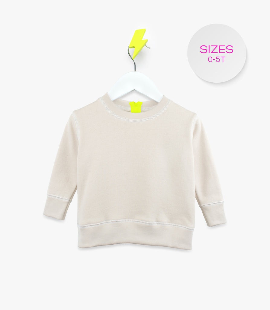 Zip Back Sweater in Cream/Yellow