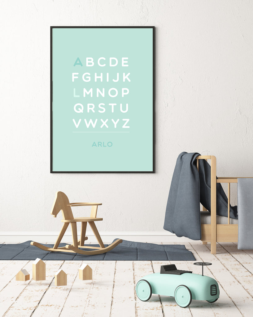 Digital Print Customized Alphabet Solid Colour - The Urban Nursery
