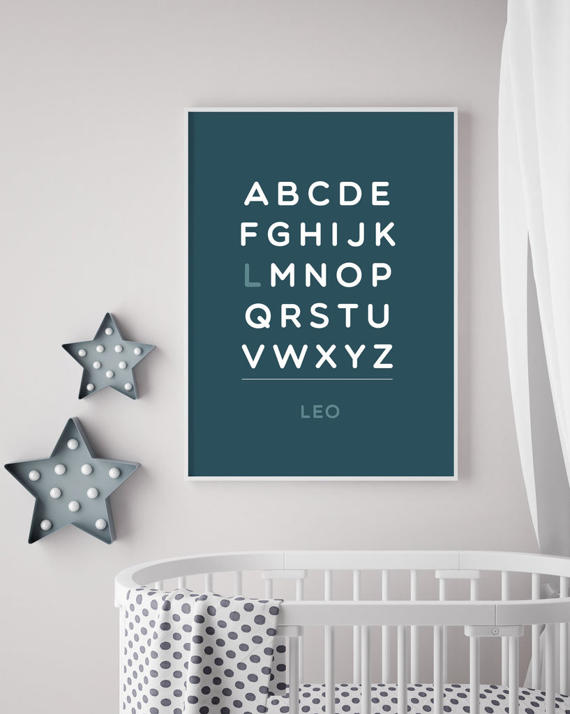 Customized Alphabet Bold 8x10 Art Print