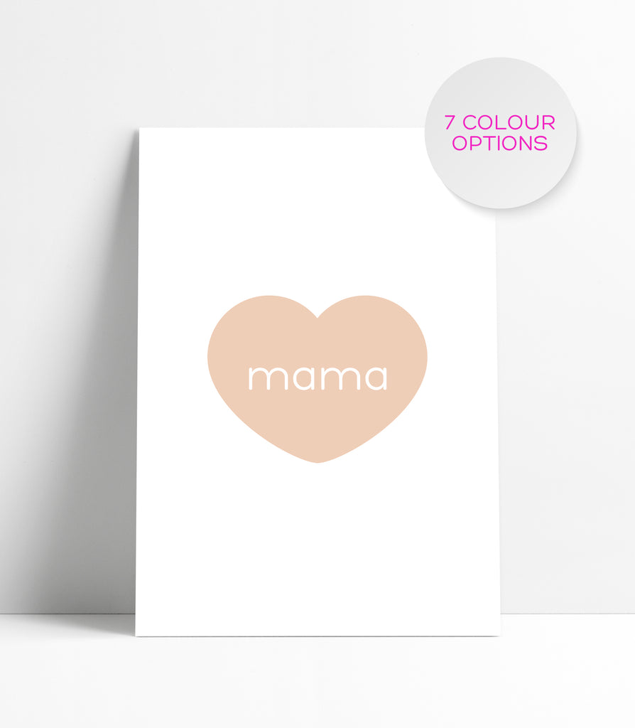 Mama Heart Digital Print