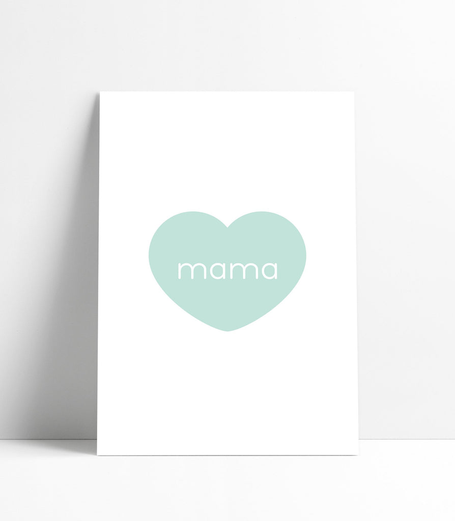 Mama Heart 18X24 Art Print