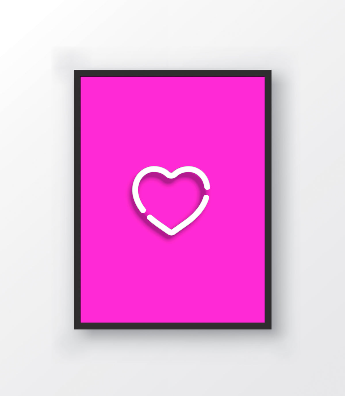 Neon Pink Heart Poster– The Urban Nursery