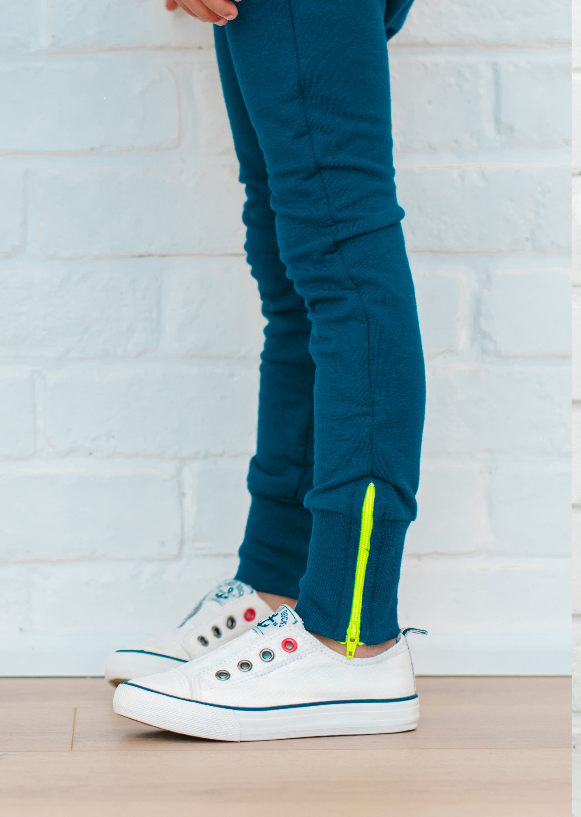 Electric Zip Pants in Teal/Yellow– The Urban Nursery